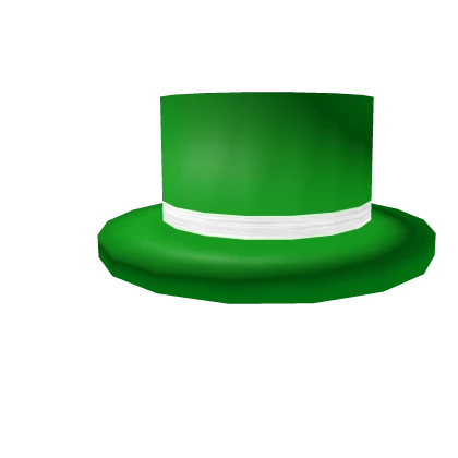 Green Top Hat with White Band