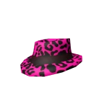 Hot Pink Snow Leopard Fedora