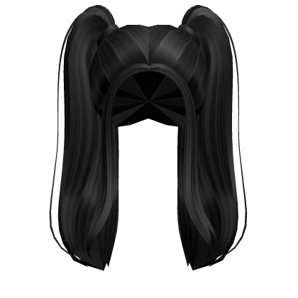 Long Black High Set Pigtails