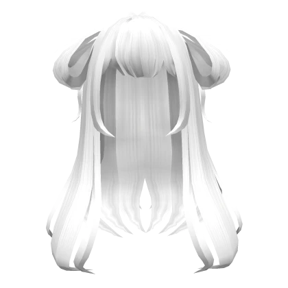 Loose White Anime Side Buns