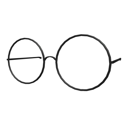 Low Thin Round Glasses Black