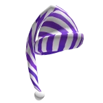 Purple and White Sleep Cap