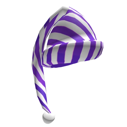 Purple and White Sleep Cap