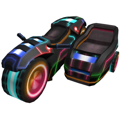 Rainbow Disco Hyperbike with Sidecar