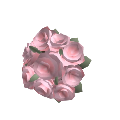 (Right) Holdable Pink Flower Bouquet