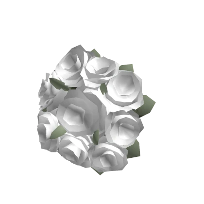 (Right) Holdable White Flower Bouquet