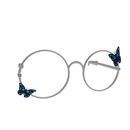 Silver Glasses With Butterflies