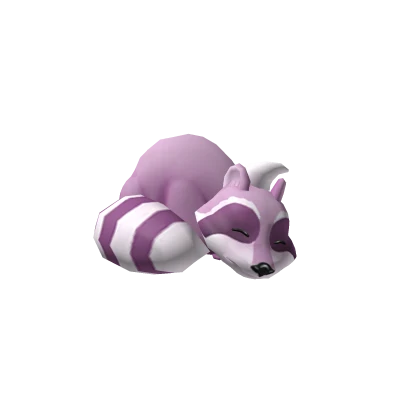Sleepy Pink Raccoon