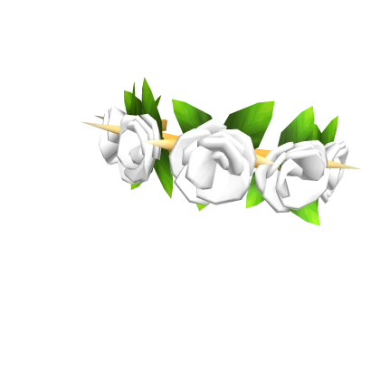 Spiked White Rose Crown