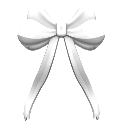 White Flowy Bow